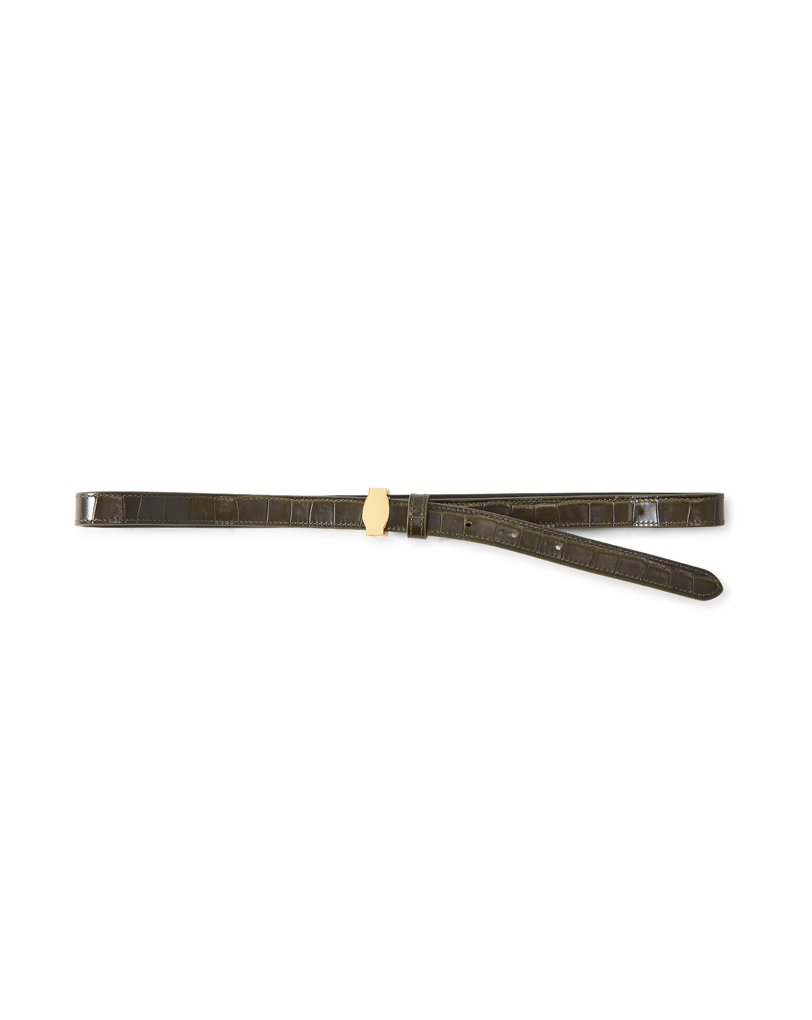 Dash Croc-Embossed Belt
