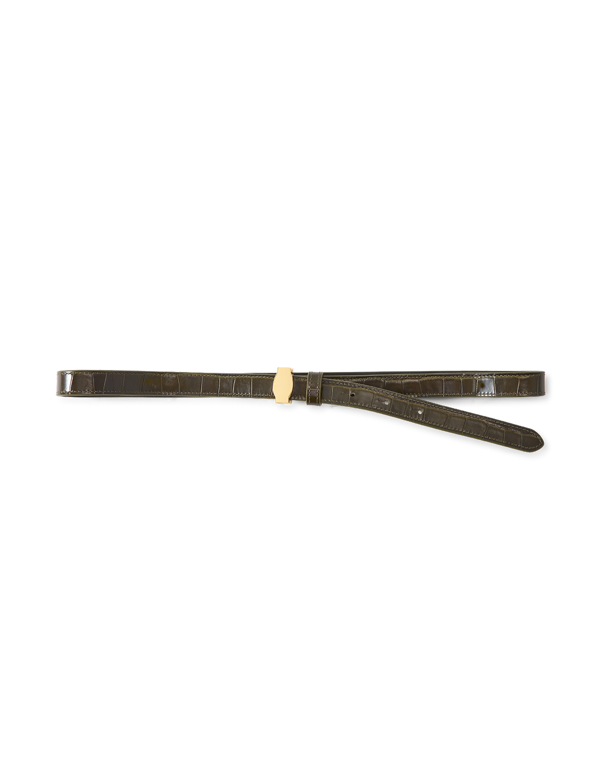 Dash Croc-Embossed Belt